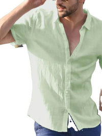 Men's Full Size Button Down Short Sleeve Shirt Plus Size Mens Shirts Luxurious Weddings