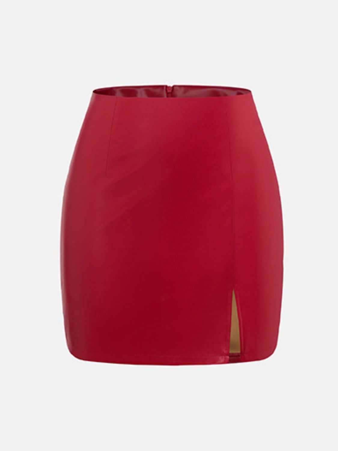 Slit Mini Skirt with Zipper Skirt Luxurious Weddings
