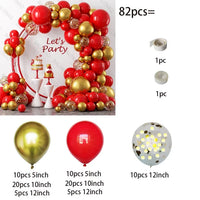 82Pcs White Gold Balloon Set Garland Arch Balloon Garlands Luxurious Weddings