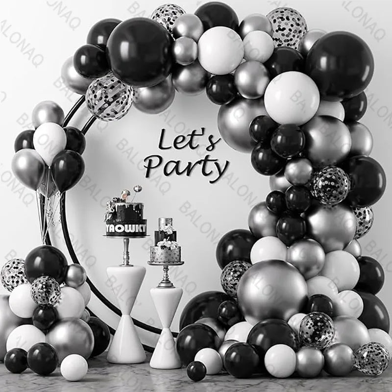 82Pcs White Gold Balloon Set Garland Arch Balloon Garlands Luxurious Weddings