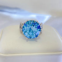 10 Carat Moissanite 925 Sterling Silver Ring Luxurious Weddings