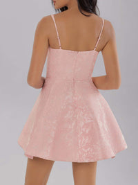 Satin Mini Cami Dress with Bow cocktail dresses Luxurious Weddings