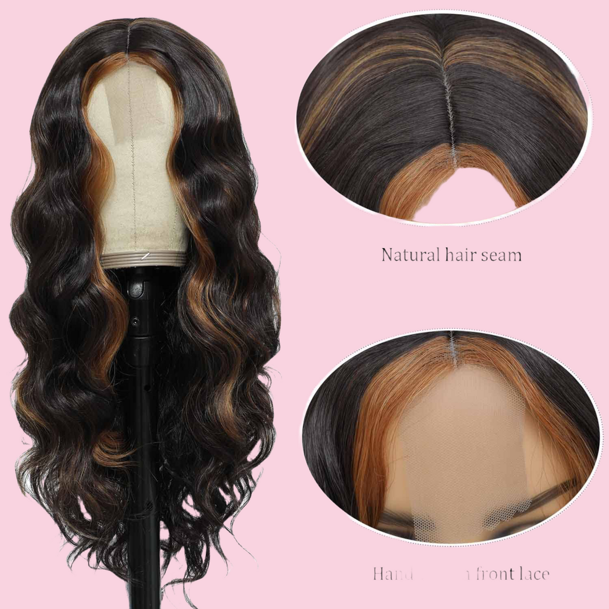 Small Lace Front Wig Headsets with Intermediate Color Lace Front Wig Luxurious Weddings