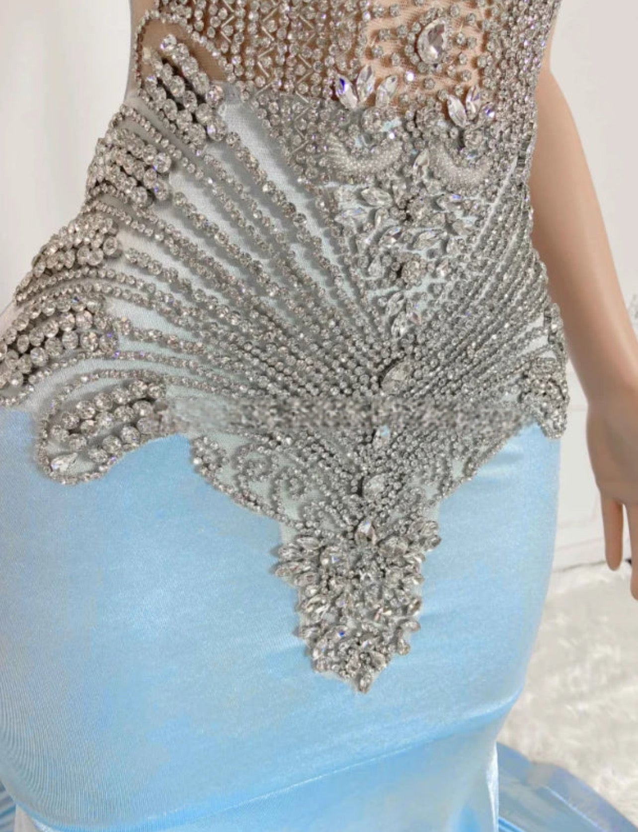 Sky Blue Ball Gown Prom Dress Luxurious Weddings