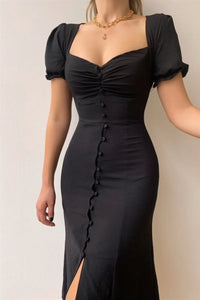 Sweetheart Neck Short Sleeve Dress Summer dress Luxurious Weddings