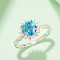 2 Carat Moissanite 925 Sterling Silver Ring Rings Luxurious Weddings