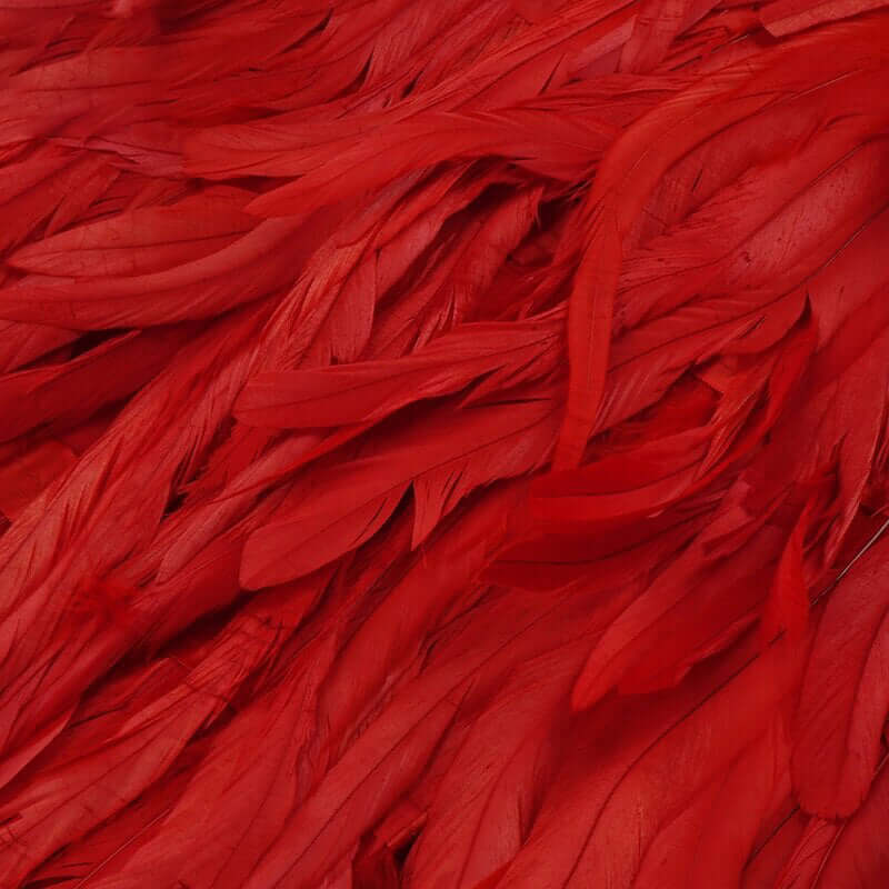 Stylish High Waist Feather Design Red Sequins Dress Feather Dress Luxurious Weddings