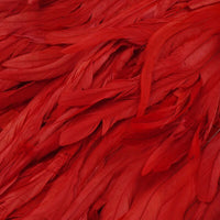 Stylish High Waist Feather Design Red Sequins Dress Feather Dress Luxurious Weddings