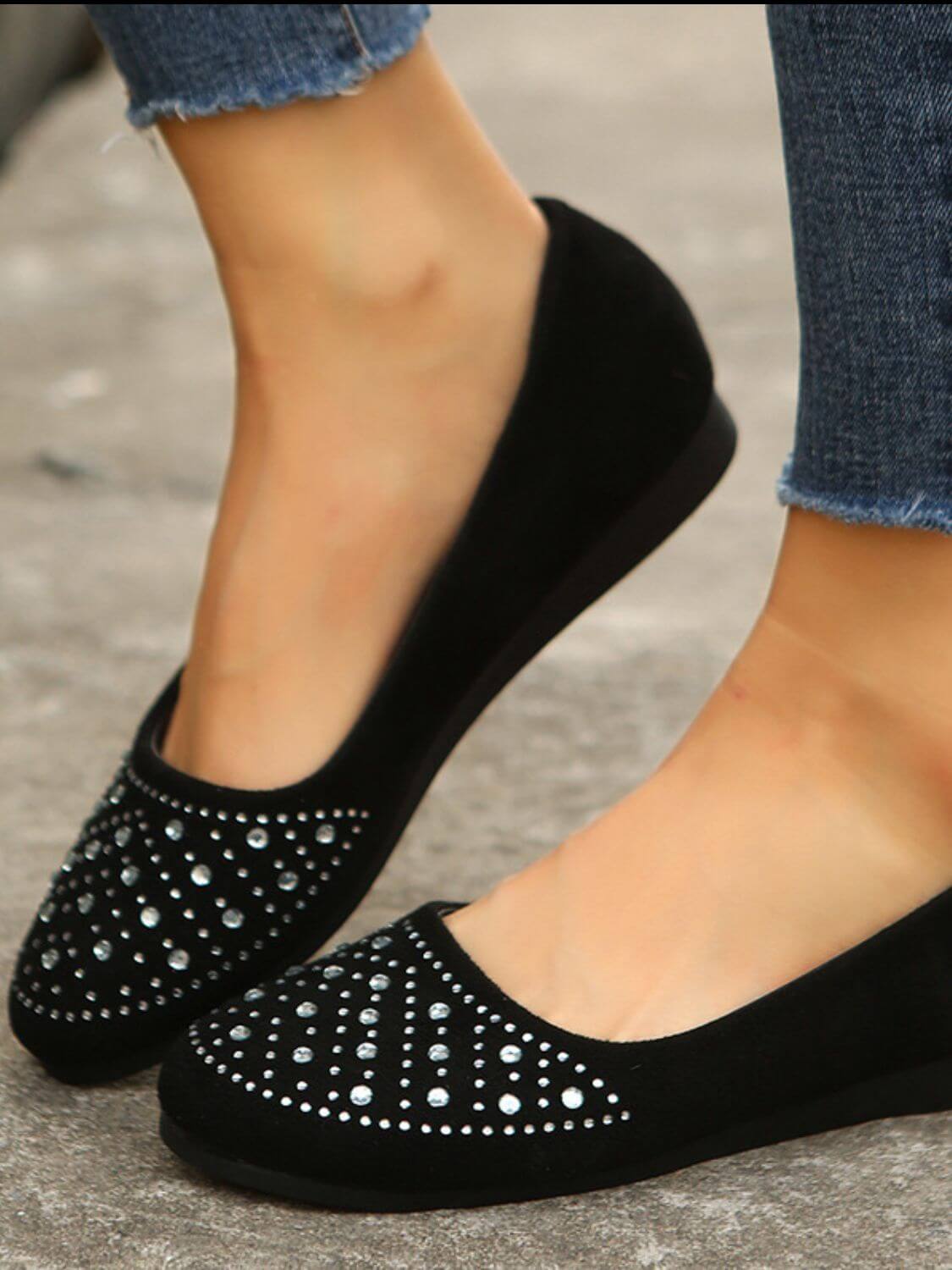 Rhinestone Flat Slip-Ons flats Luxurious Weddings