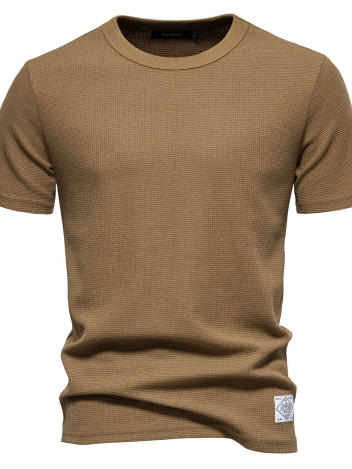 Men's Waffle-Knit Short Sleeve T-Shirt mens tshirts Luxurious Weddings