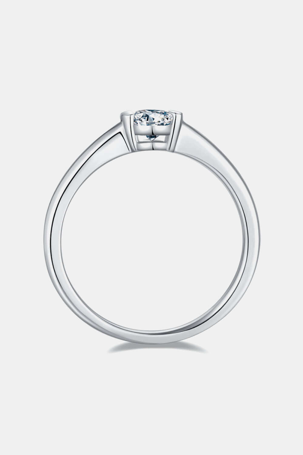 Moissanite 925 Sterling Silver Solitaire Ring Luxurious Weddings