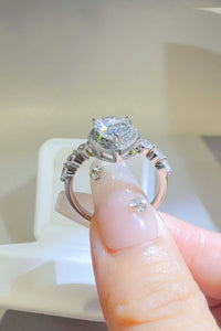2 Carat Moissanite 925 Sterling Silver Ring Jewelry Luxurious Weddings