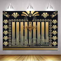 1920s Party Great Gatsby Themed Backdrop Photography Backdrop Luxurious Weddings