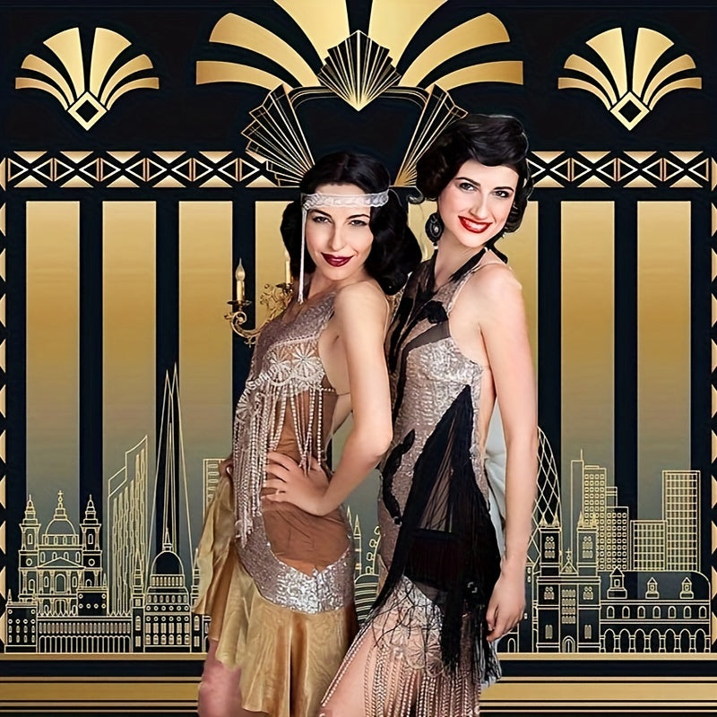1920s Party Great Gatsby Themed Backdrop Photography Backdrop Luxurious Weddings