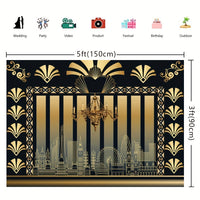 1920s Party Great Gatsby Themed Backdrop Photography Backdrop Luxurious Weddings