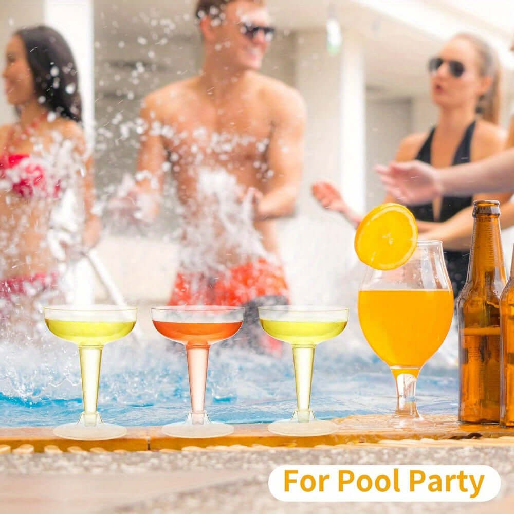 100-Pack Elegant Disposable Champagne Flutes Tableware Luxurious Weddings