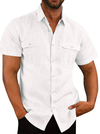 Men's Plus Size Collared Neck Short Sleeve Shirt Men’s shirts Luxurious Weddings