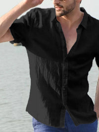 Men's Full Size Button Down Short Sleeve Shirt Plus Size Mens Shirts Luxurious Weddings