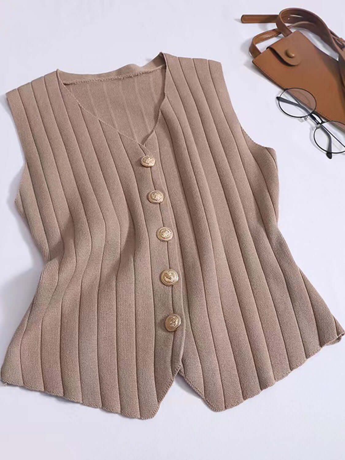 V-Neck Tank, Cardigan and Pants Three-Piece Sweater Set Matching Sets Luxurious Weddings