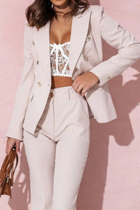 Full Size Lapel Collar Long Sleeve Blazer and Pants Set Plus Size suit sets women Luxurious Weddings