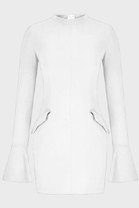 Mock Neck Long Sleeve Mini Dress Dresses/Mini Dresses Luxurious Weddings