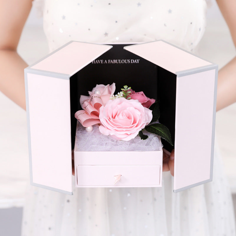 Valentine's Day Creative Roses Jewelry Gift Box Gift Box Luxurious Weddings