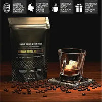 The Gourmet Gift Set - Whiskey Stones & Bourbon Barrel Aged Coffee gentlemens gifts Luxurious Weddings
