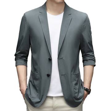 Men's Formal Silk Thin Suit Coat Jacket Luxurious Weddings