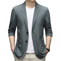 Men's Formal Silk Thin Suit Coat Jacket Luxurious Weddings