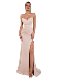 Sweetheart Neck Corset High Split Formal Dress Dresses Luxurious Weddings
