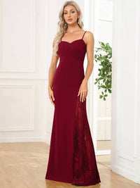 Sexy Spaghetti Straps V Neck Fishtail Evening Dresses Evening Dress Luxurious Weddings