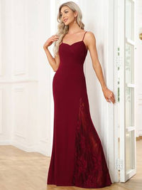 Sexy Spaghetti Straps V Neck Fishtail Evening Dresses Evening Dress Luxurious Weddings