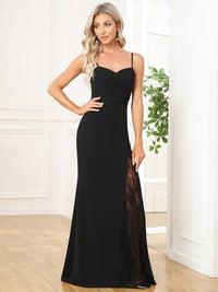 Sexy Spaghetti Straps V Neck Fishtail Evening Dresses Evening Dress Luxurious Weddings
