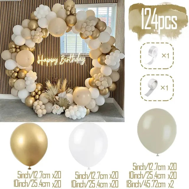 Apricot Brown Balloons Garland Arch Kit Balloon Garlands Luxurious Weddings