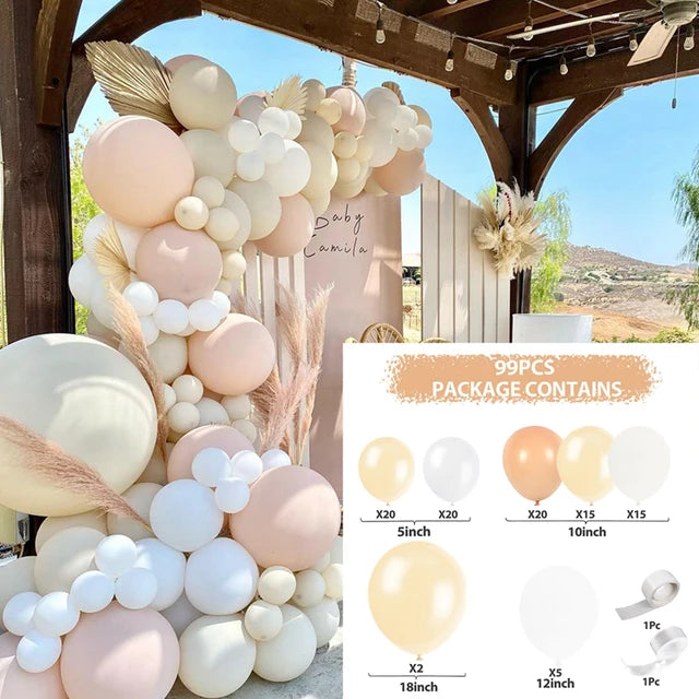 Apricot Brown Balloons Garland Arch Kit Balloon Garlands Luxurious Weddings
