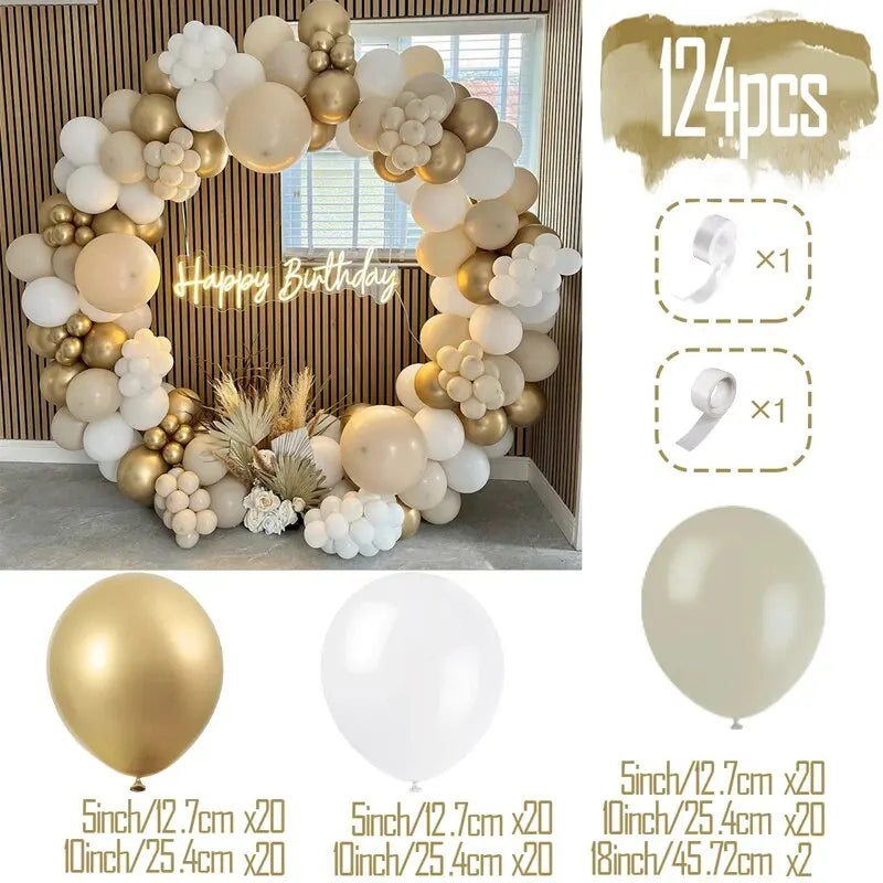Apricot Brown Balloons Garland Arch Kit Balloon Garlands Luxurious Weddings