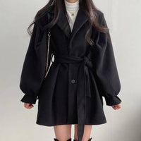 Hepburn style Woolen Coat Women's Jacket Luxurious Weddings
