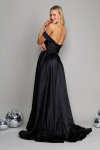 Black Lace Ball Gown β Strapless Formal Dress with Full Skirt Maxi Dress Luxurious Weddings