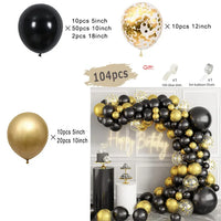 Black and Gold Balloons Garland Arch Kit Balloon Garlands Luxurious Weddings