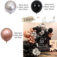 Black and Gold Balloons Garland Arch Kit Balloon Garlands Luxurious Weddings