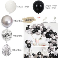 Black and Gold Balloons Garland Arch Kit Balloon Garlands Luxurious Weddings