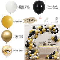 Black and Gold Balloons Garland Arch Kit Balloon Garlands Luxurious Weddings