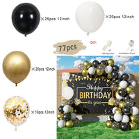 Black and Gold Balloons Garland Arch Kit Balloon Garlands Luxurious Weddings