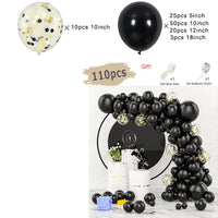 Black and Gold Balloons Garland Arch Kit Balloon Garlands Luxurious Weddings