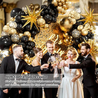 Black and Gold Balloons Garland Arch Kit Balloon Garlands Luxurious Weddings