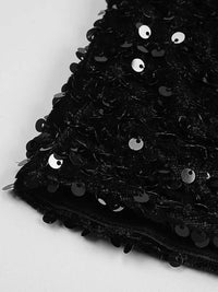 Sequins Velvet Mini Dresses Patchwork Long Sleeve Cocktail Black Dress Cocktail dress Luxurious Weddings