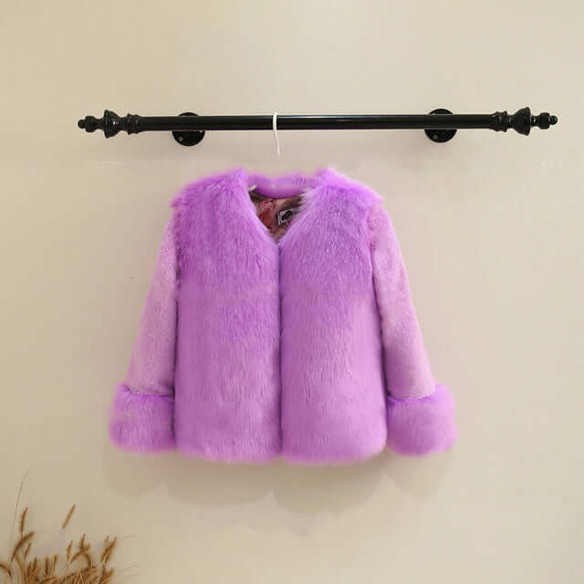 Girls Fur Coat Elegant Baby Girl Faux Fur Jackets Girls Jacket Luxurious Weddings