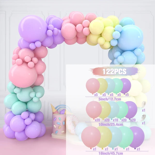 Colorful Rainbow Balloon Garland Arch Kit Balloon Garlands Luxurious Weddings
