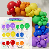 Colorful Rainbow Balloon Garland Arch Kit Balloon Garlands Luxurious Weddings