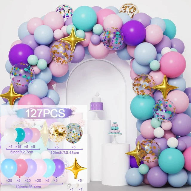 Colorful Rainbow Balloon Garland Arch Kit Balloon Garlands Luxurious Weddings